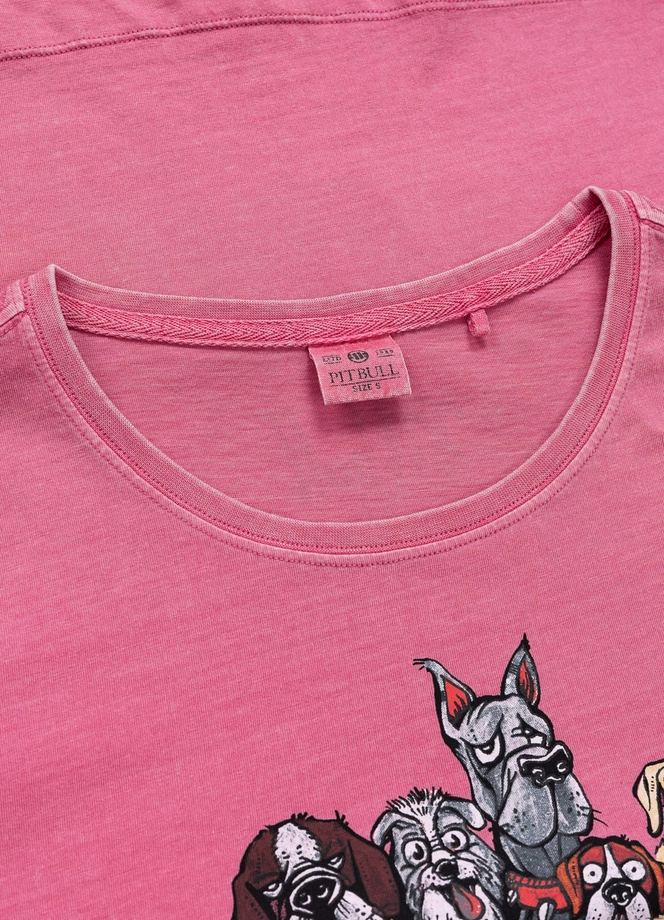 Koszulka t-shirt damska Pit Bull Dia De Los Perros różowa