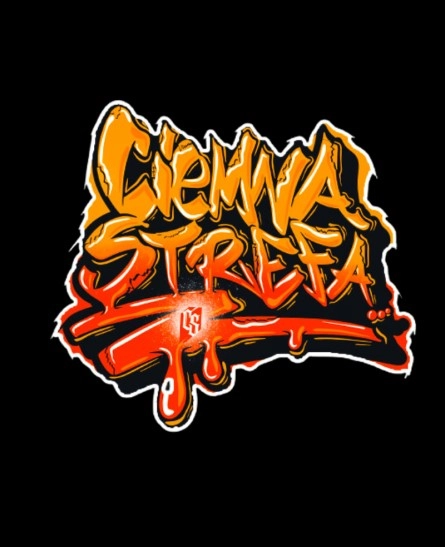 Koszulka męska T-shirt Ciemna Strefa RPK CS Graffiti Orange czarna