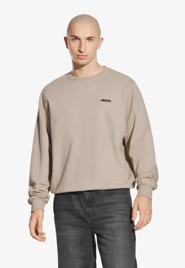 Bluza męska Prosto Infinity Logo crewneck beżowa