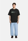 Koszulka męska t-shirt oversize Prosto Blizz grafitowa czarna