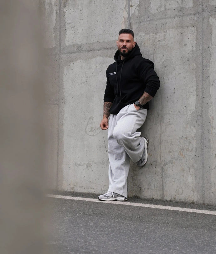Bluza męska z kapturem Olavoga EAGLE czarna