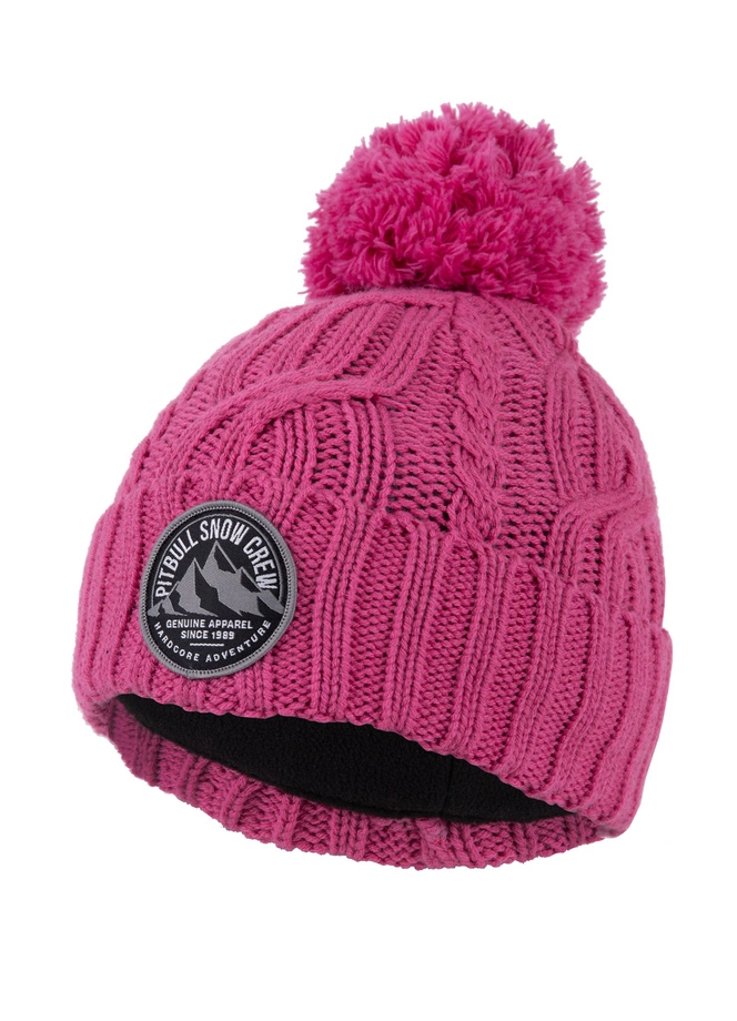 Czapka zimowa z pomponem Pit Bull Snow Crew Beanie Bubble różowa