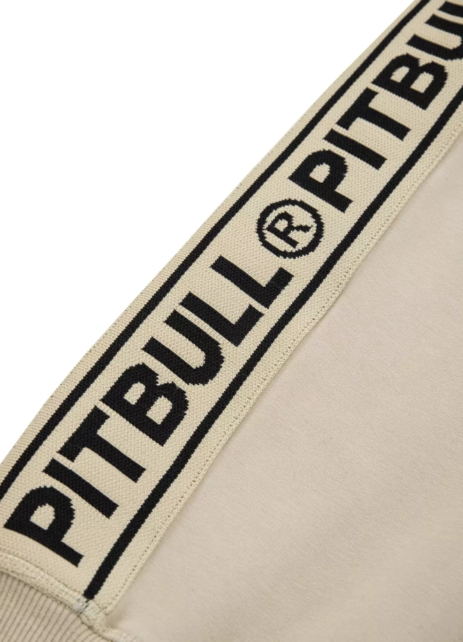Bluza męska bez kaptura Pitbull Albion Pit Bull crewneck beżowa