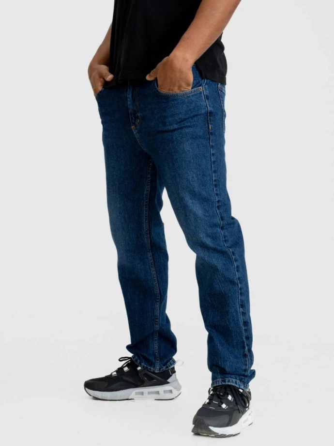 Spodnie męskie Jeans Jigga Wear Mini Haft Logo granatowe