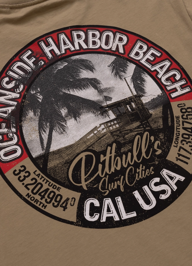 Koszulka męska T-Shirt Pit Bull Pitbull Oceanside 25 brązowa