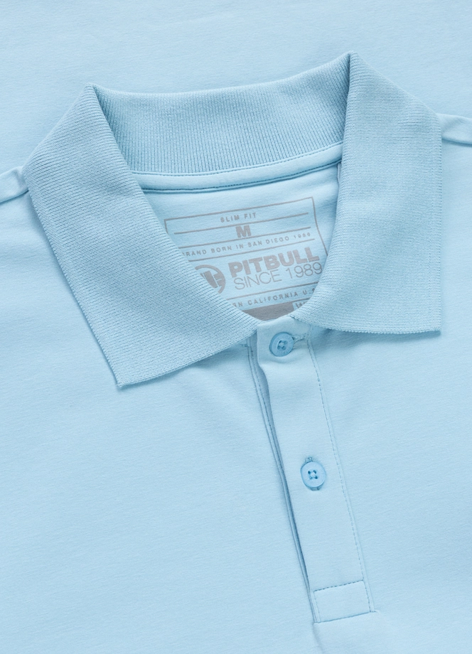 Koszulka męska Polo Pitbull Jersey Slim Fit Small Logo jasno niebieska