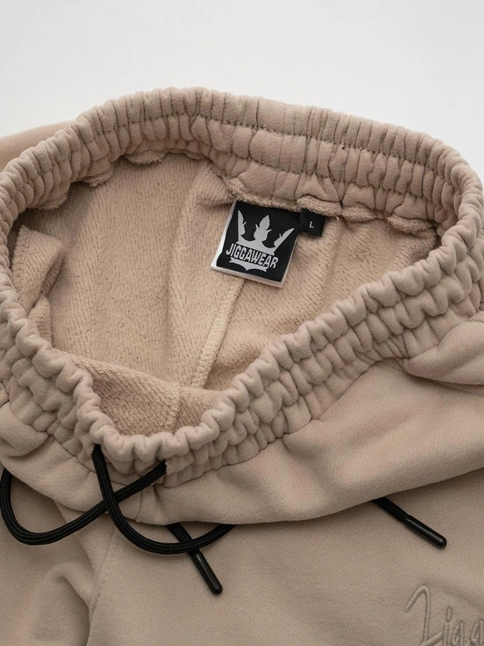 Komplet dresowy męski Jigga Wear Small Written Tag beżowy