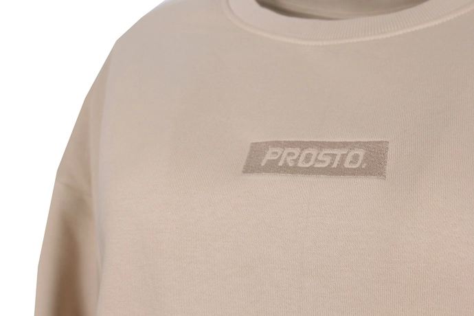 Bluza damska klasyczna Prosto Klasyk Dina crewneck beżowa