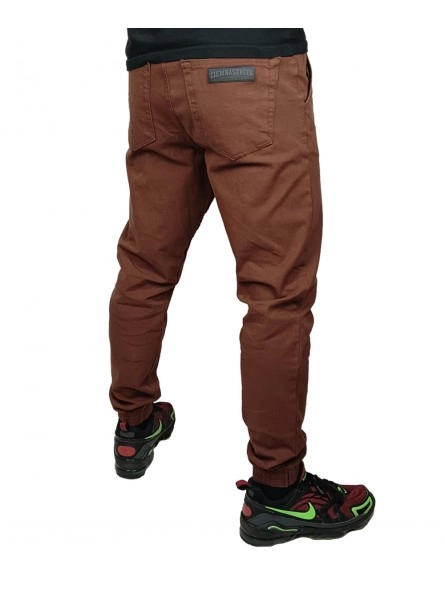Spodnie chino męskie jogger Ciemna Strefa RPK CS brązowe