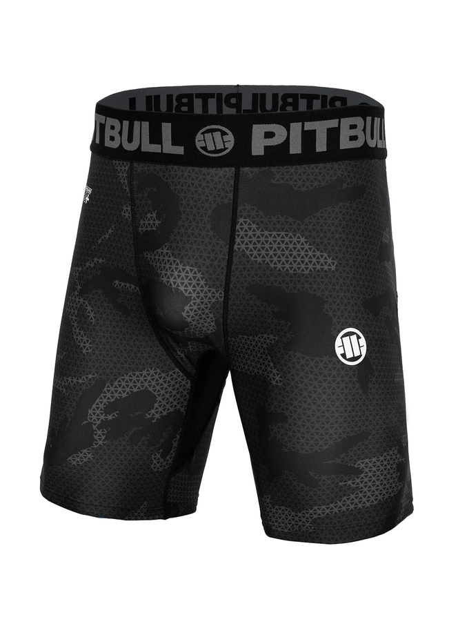 Spodenki szorty sportowe Pit Bull Pitbull Compression Net Camo 2 czarne