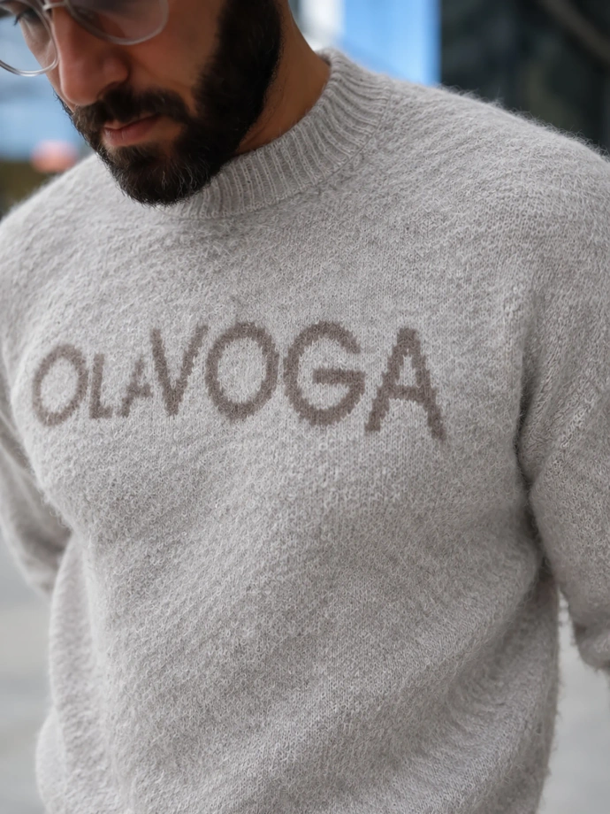 Sweter męski Olavoga VILLA beżowy