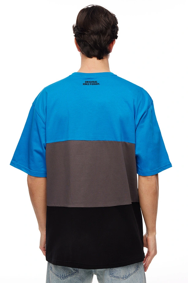 Koszulka męska t-shirt Mass Dnm Zone niebiesko/szaro/czarna