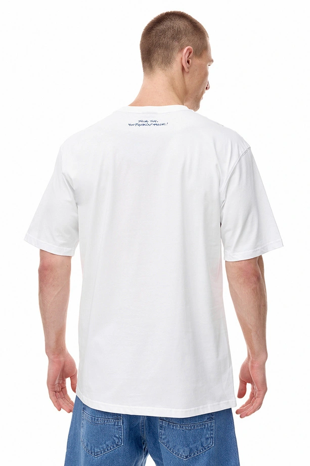 Koszulka męska t-shirt Mass Dnm Hey You biała