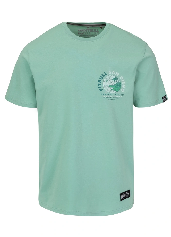Koszulka męska T-Shirt Pit Bull Pitbull Planet Surf miętowa