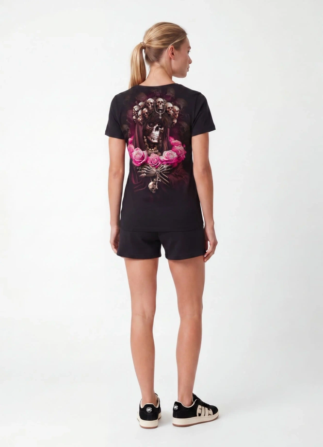 Koszulka t-shirt damska Pit Bull Santa Muerte 26 czarna