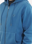Bluza męska z kapturem Pitbull Pit Bull Lancaster 2 ZIP Washed niebieska