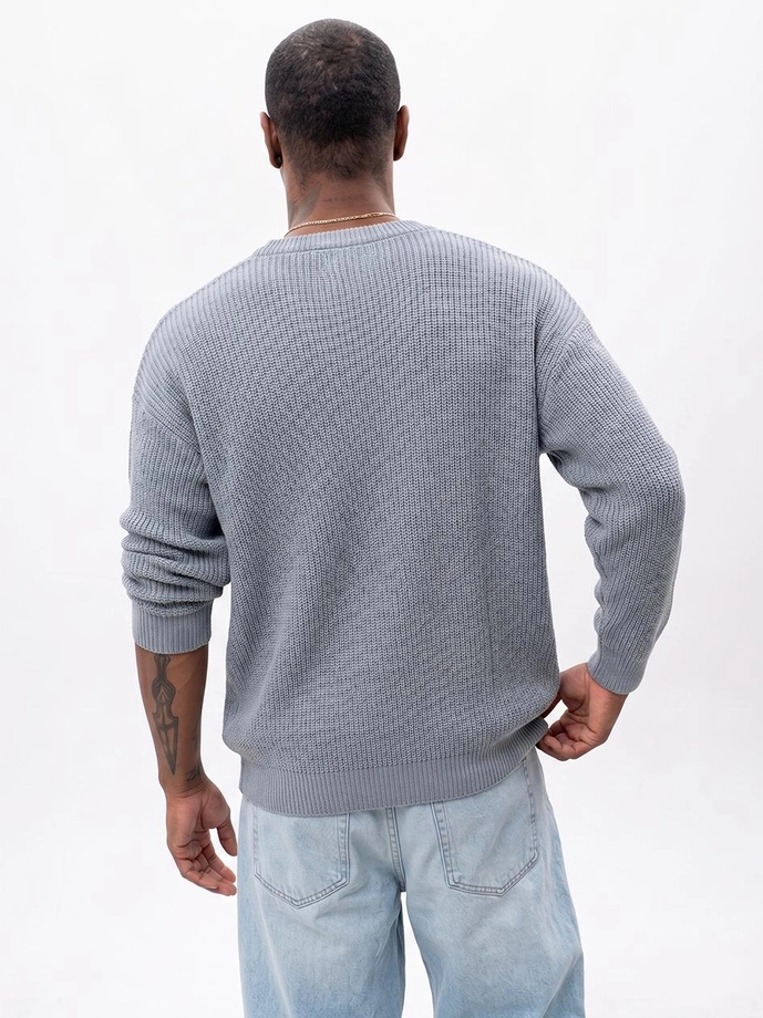 Sweter męski oversize Jigga Wear szary