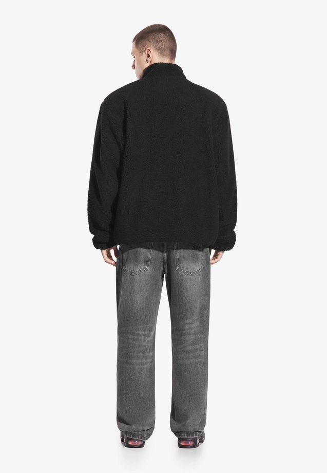 Kurtka męska dwustronna Prosto Sherpa Reverse szara/czarna