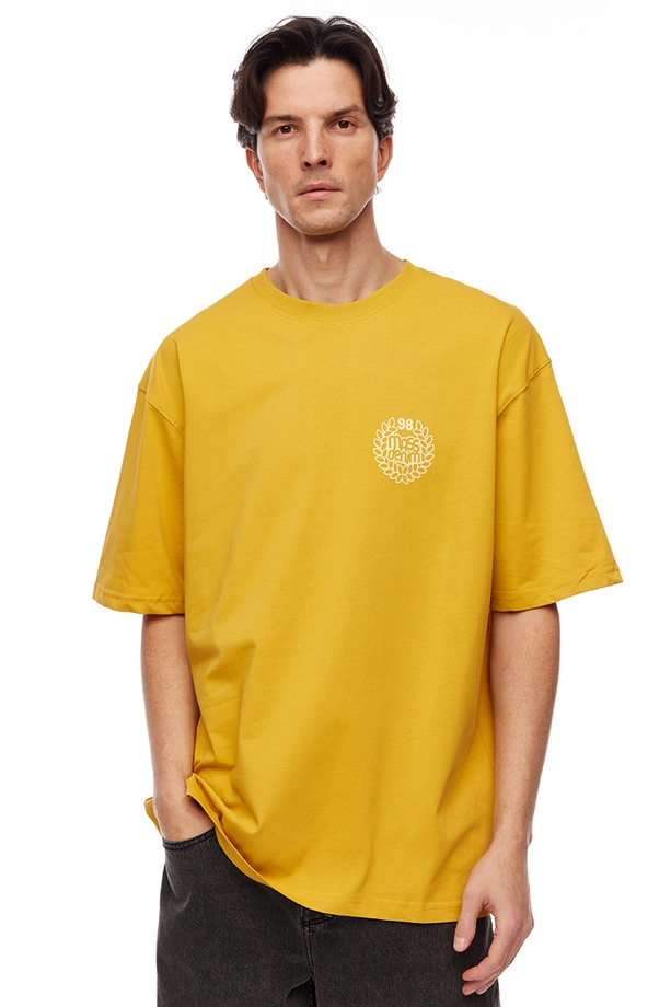 Koszulka męska t-shirt Mass Dnm Base Back żółta