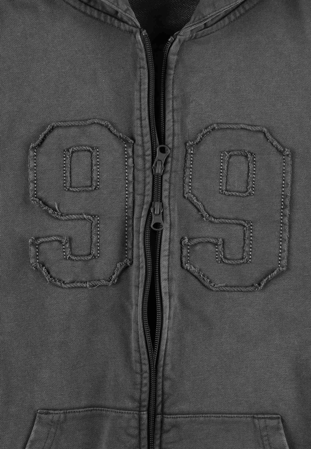 Bluza męska z kapturem Prosto Zip99 grafitowa