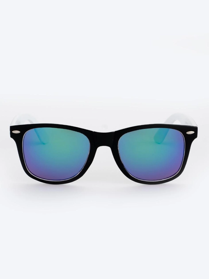 Okulary przeciwsłoneczne Jigga Wear Name Contrast Wayfarer czarno/biało/fioletowe