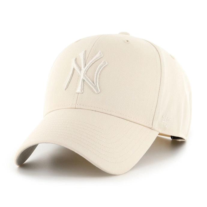 Czapka z daszkiem 47 Brand New York Yankees Natural Raised Basic kremowa