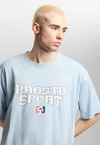 Koszulka męska t-shirt Prosto Sport jasno niebieska