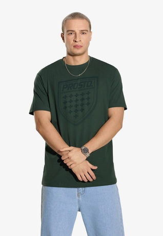 Koszulka męska t-shirt Prosto Shield zielona