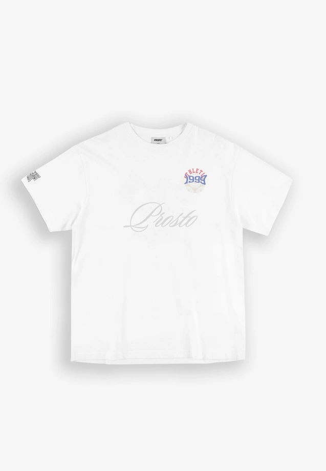 Koszulka męska t-shirt oversize Prosto Football Fan biała