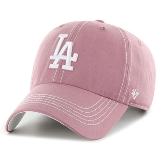 Czapka z daszkiem 47 Brand Los Angeles Dodgers Contrast Stitch Clean Up różowa
