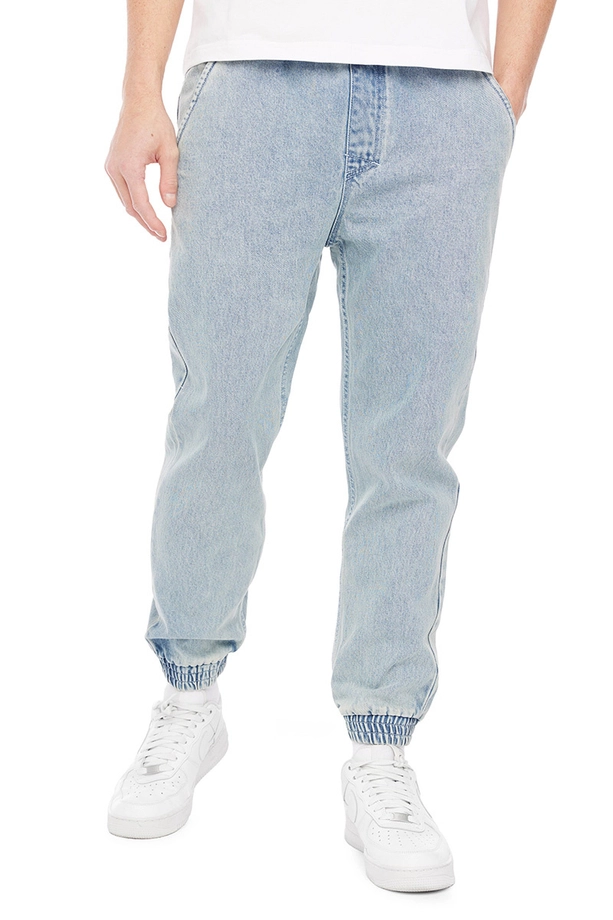 Spodnie męskie jogger jeans Mass Denim Signature 2.0 jasno niebieskie