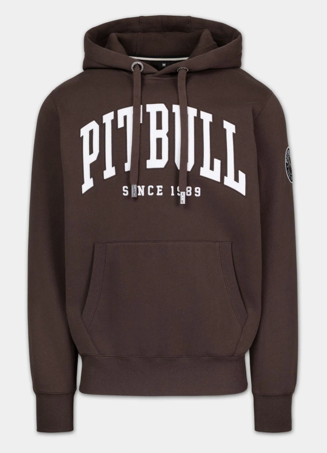 Bluza męska z kapturem Pit Bull Norton brązowa