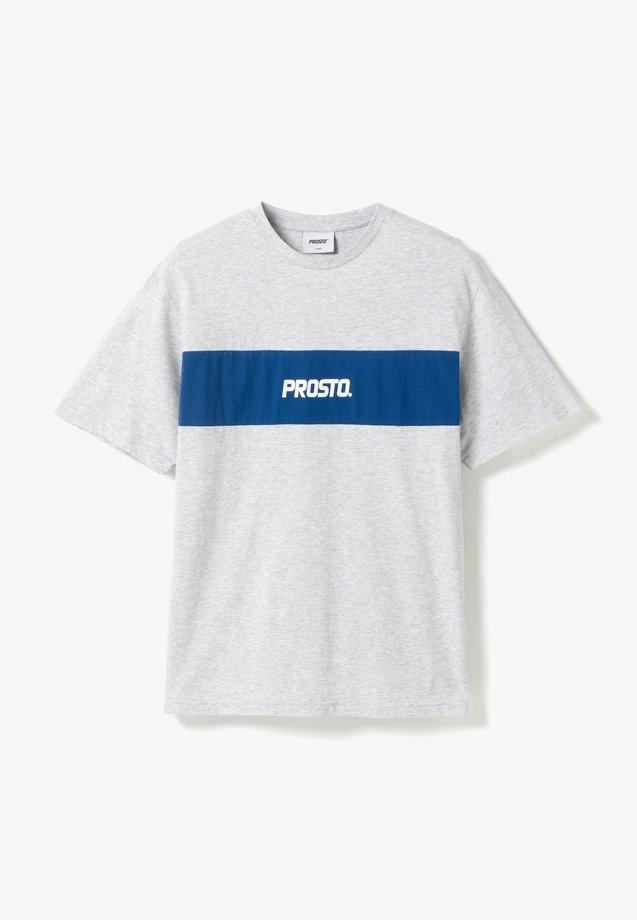 Koszulka męska t-shirt Prosto Root szaro/granatowa