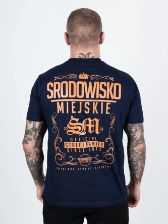 Koszulka męska t-shirt Środowisko Miejskie Theme granatowa