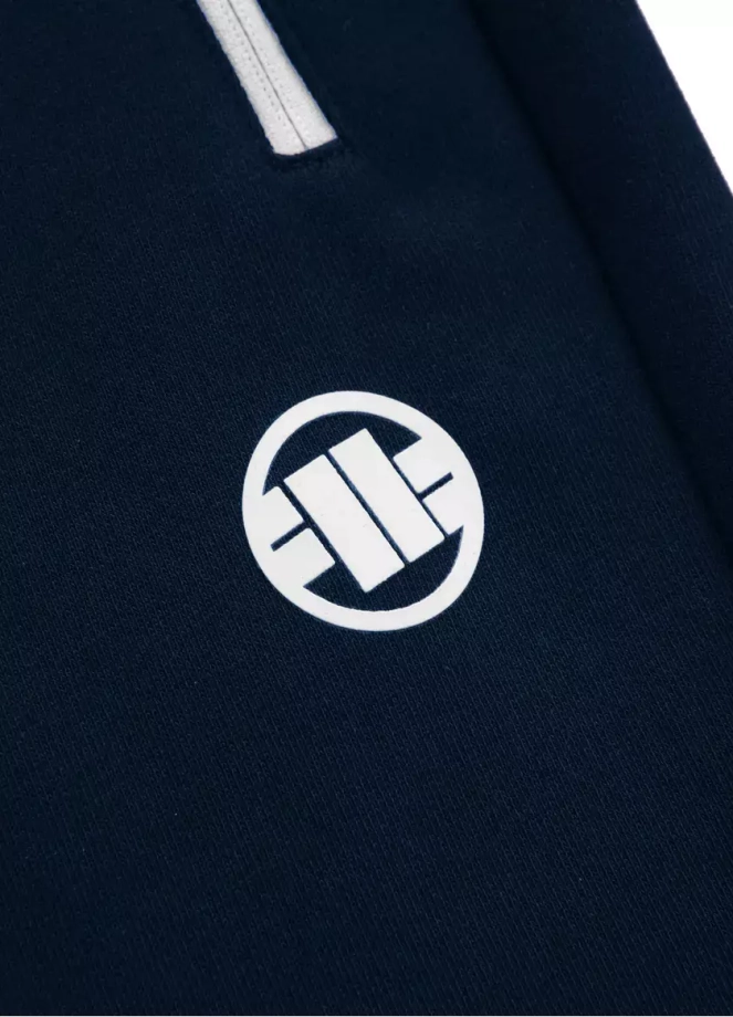 Spodnie męskie dresowe Pitbull West Coast Small Logo Terry granatowe