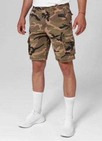 Spodenki szorty męskie bojówki Pitbull Pit Bull Cargo Jackal woodland camo