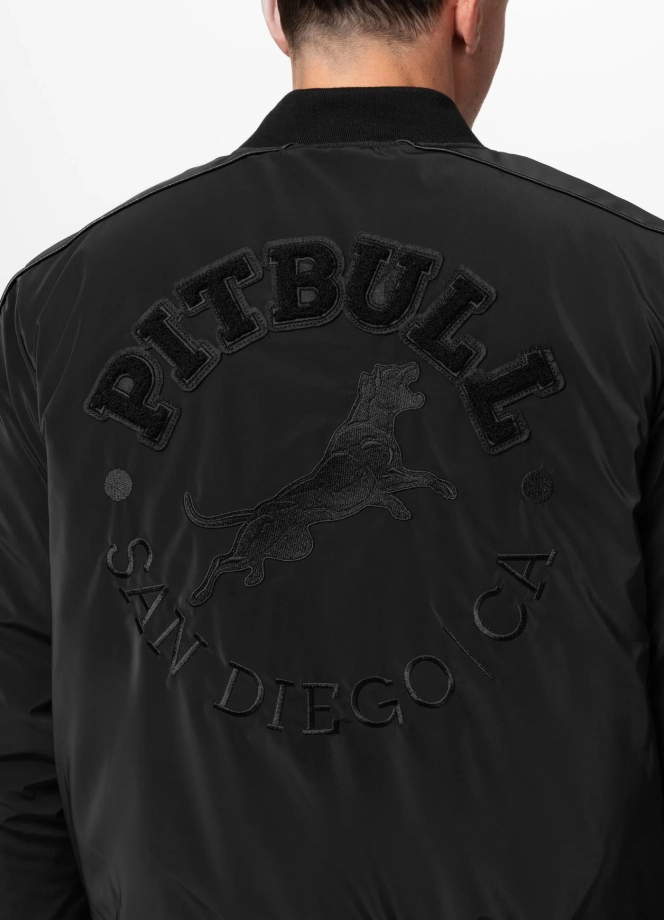 Kurtka męska przejściowa bejsbolówka Pit Bull Manolito czarno/czarna