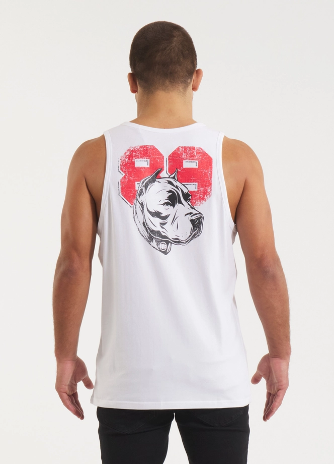 Koszulka męska tank top Pit Bull Pitbull Dog 89 25 biała