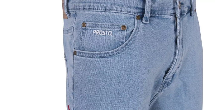 Spodenki męskie jeansowe Prosto Klasyk Epiz Baggy 24 jasne niebieskie