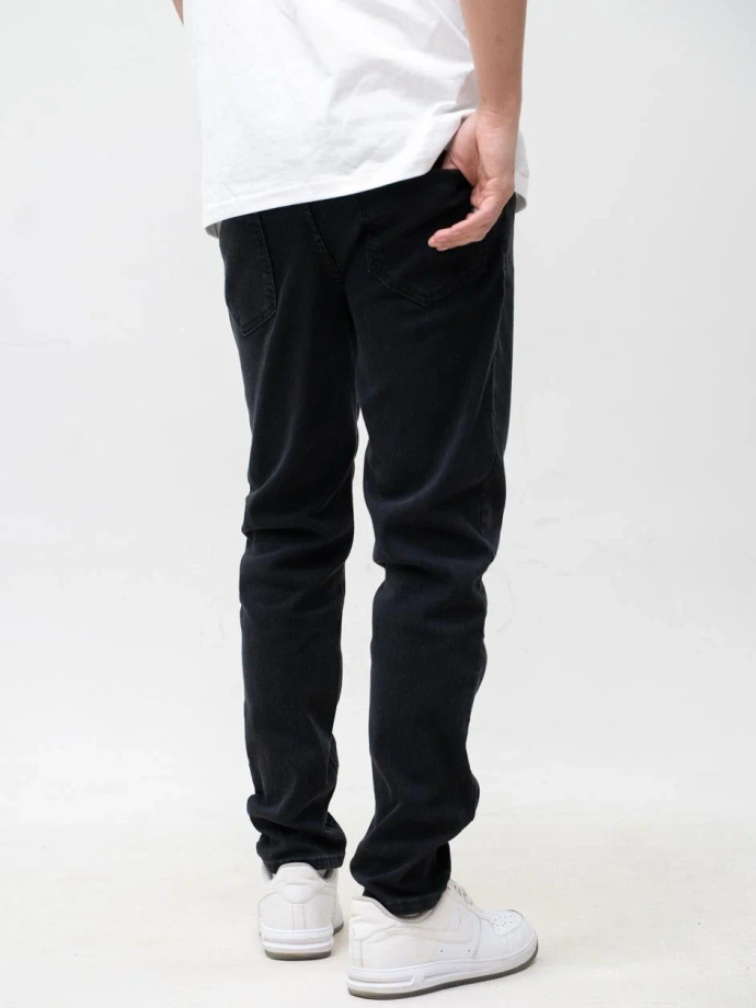 Spodnie męskie Jeans Jigga Wear Mini Haft Logo czarne