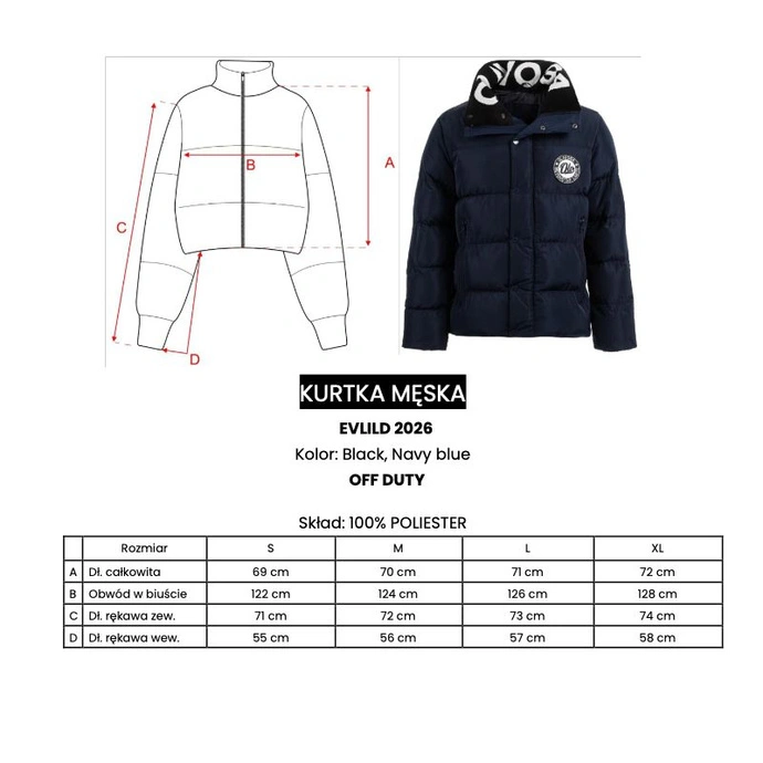 Kurtka męska OLAVOGA EVLILD granatowa