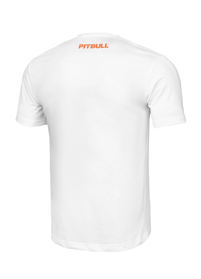 Koszulka męska T-Shirt Pit Bull Pitbull Orange Dog 24 biała