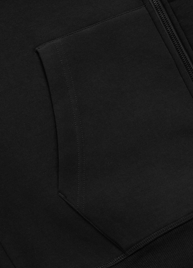 Bluza męska rozpinana z kapturem Pitbull Charger Small Logo czarna
