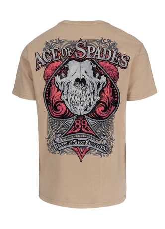 Koszulka męska T-Shirt Pit Bull Pitbull Denim Washed Ace Of Spades II beżowa