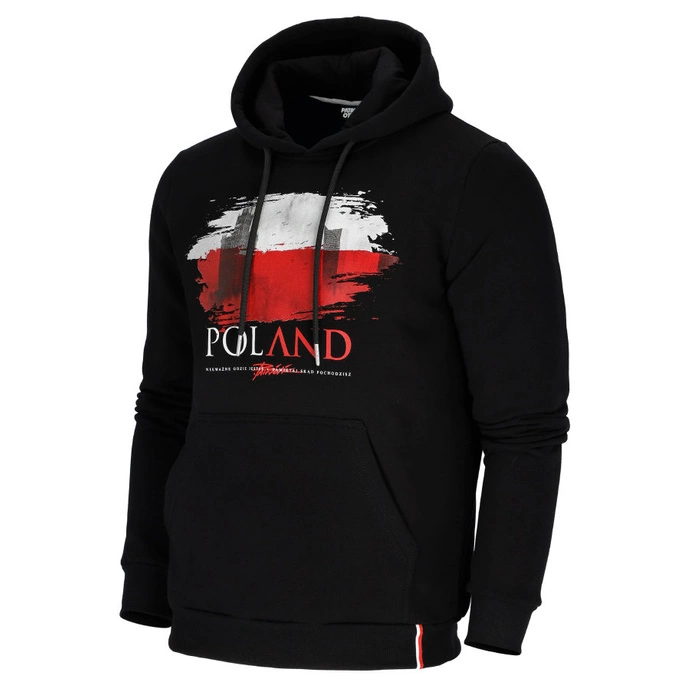 Bluza z kapturem Patriotic Poland Flag hooded black