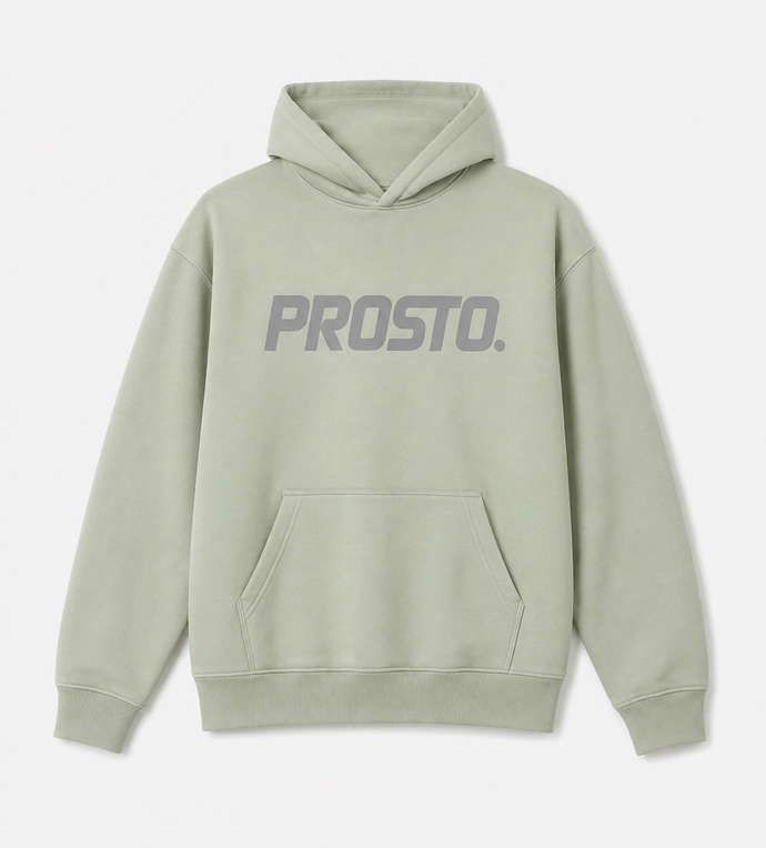 Bluza męska z kapturem Prosto Biglog miętowa zielona
