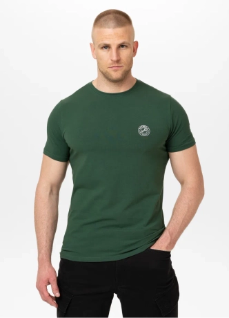 Koszulka męska T-Shirt Pit Bull Pitbull San Diego CA Small Logo Slim Fit zielona