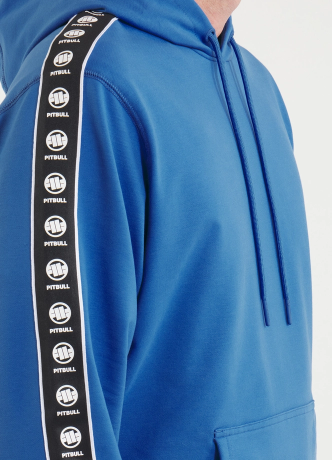 Bluza męska z kapturem Pitbull Pit Bull Tape Nugget niebieska