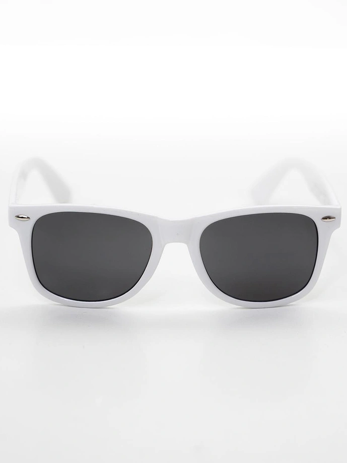 Okulary przeciwsłoneczne Jigga Wear Name Wayfarer biało/czarne