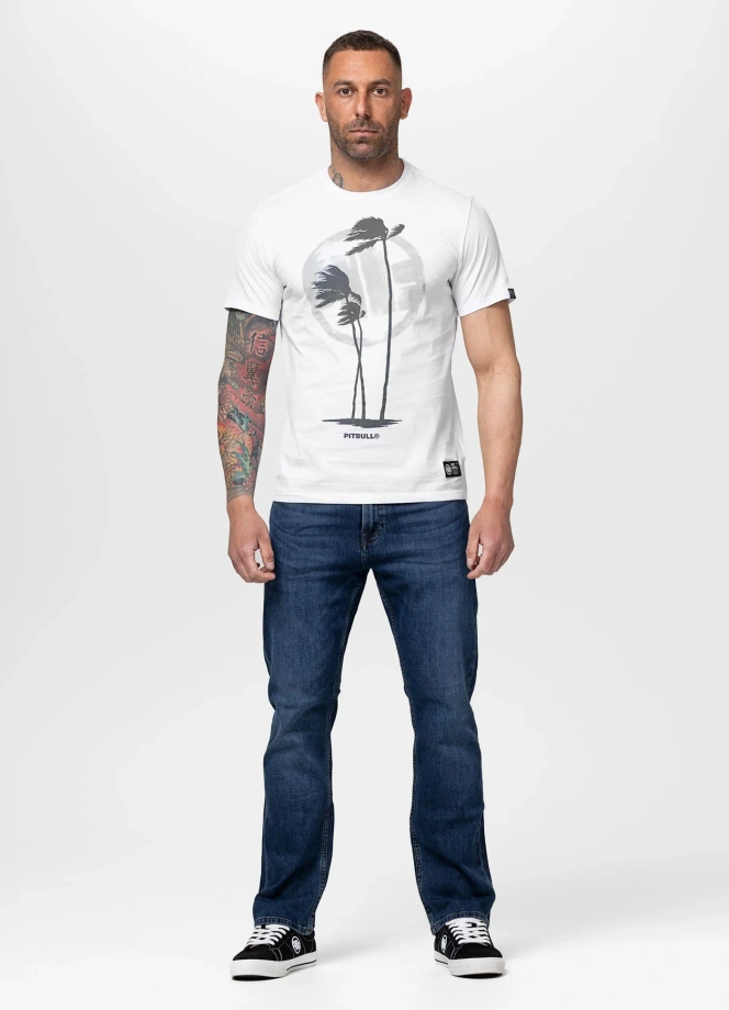 Koszulka męska T-Shirt Pit Bull Palms biała
